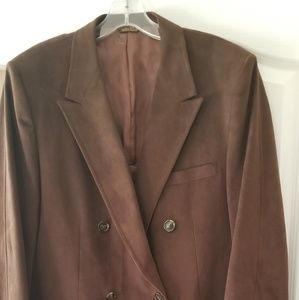 Soft brown suede coat